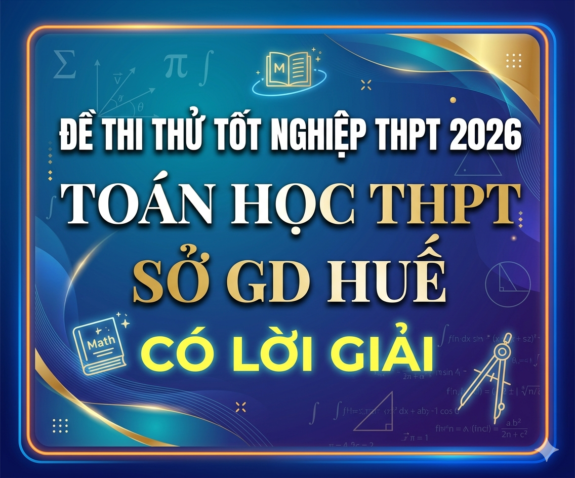 73. Đề thi thử tốt nghiệp THPT 2026 Toán học THPT Sở GD Huế - có lời giải